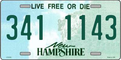 NH license plate 3411143