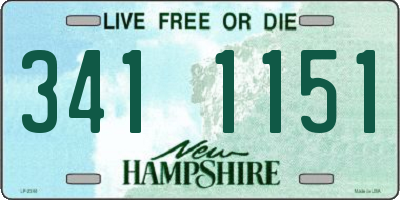 NH license plate 3411151