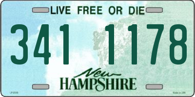 NH license plate 3411178