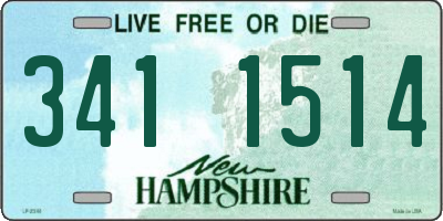 NH license plate 3411514