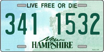 NH license plate 3411532