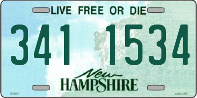 NH license plate 3411534