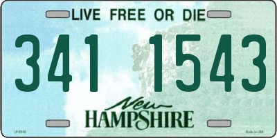 NH license plate 3411543