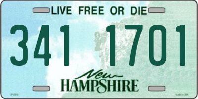 NH license plate 3411701