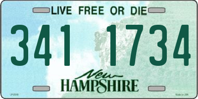 NH license plate 3411734