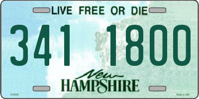 NH license plate 3411800