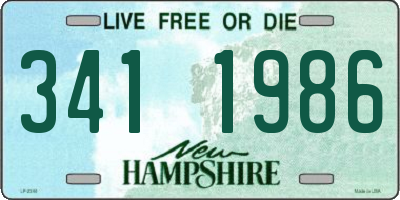 NH license plate 3411986
