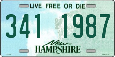 NH license plate 3411987