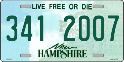 NH license plate 3412007