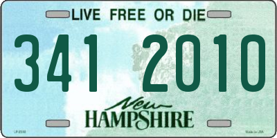 NH license plate 3412010