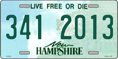 NH license plate 3412013