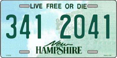 NH license plate 3412041
