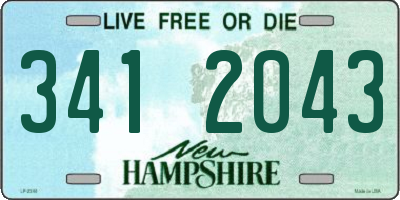 NH license plate 3412043