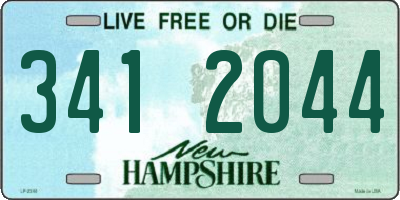 NH license plate 3412044