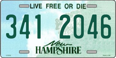 NH license plate 3412046