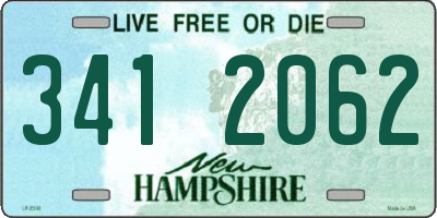 NH license plate 3412062