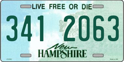 NH license plate 3412063