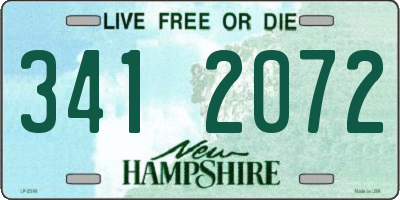 NH license plate 3412072