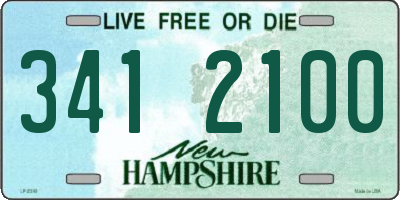 NH license plate 3412100