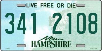 NH license plate 3412108