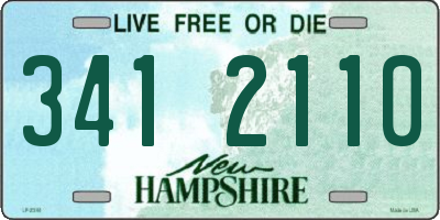 NH license plate 3412110