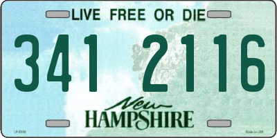 NH license plate 3412116