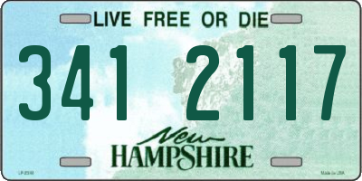 NH license plate 3412117