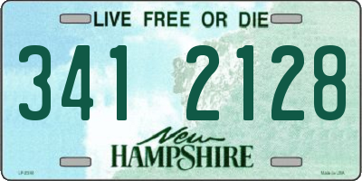 NH license plate 3412128