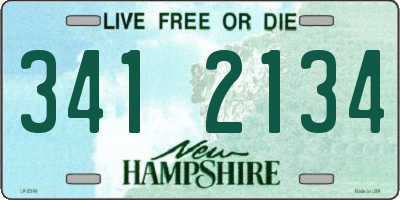 NH license plate 3412134
