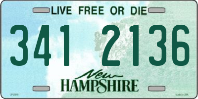 NH license plate 3412136