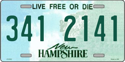 NH license plate 3412141