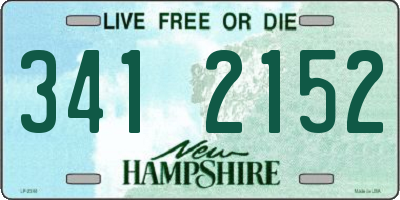 NH license plate 3412152