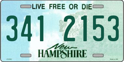NH license plate 3412153