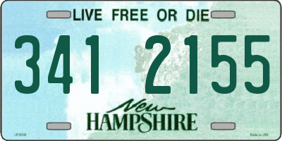 NH license plate 3412155