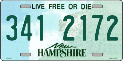 NH license plate 3412172