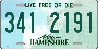 NH license plate 3412191