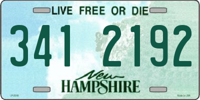 NH license plate 3412192