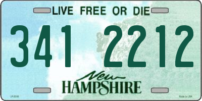NH license plate 3412212