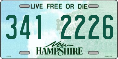 NH license plate 3412226