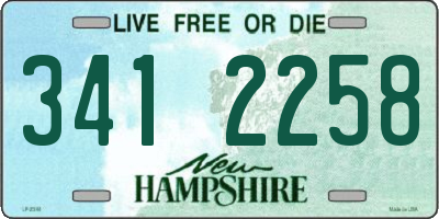 NH license plate 3412258