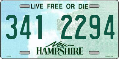 NH license plate 3412294