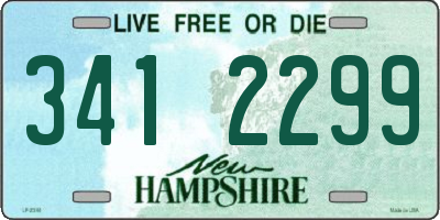 NH license plate 3412299