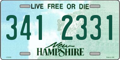 NH license plate 3412331