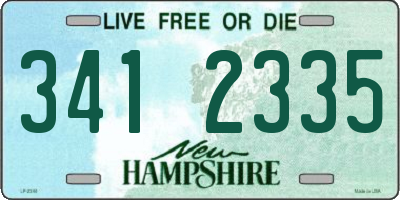 NH license plate 3412335
