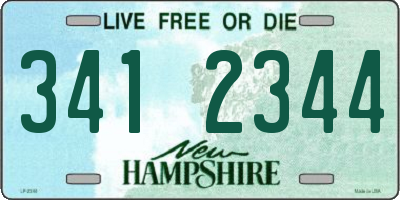 NH license plate 3412344