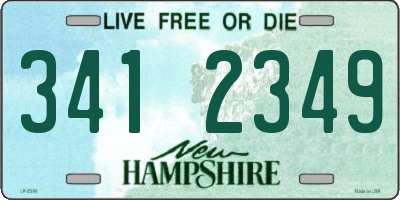 NH license plate 3412349