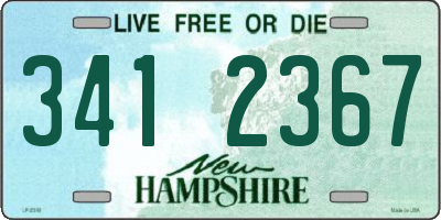 NH license plate 3412367