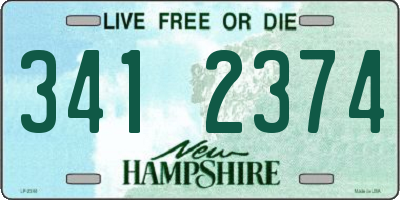 NH license plate 3412374