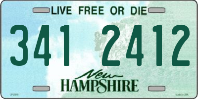 NH license plate 3412412