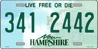 NH license plate 3412442